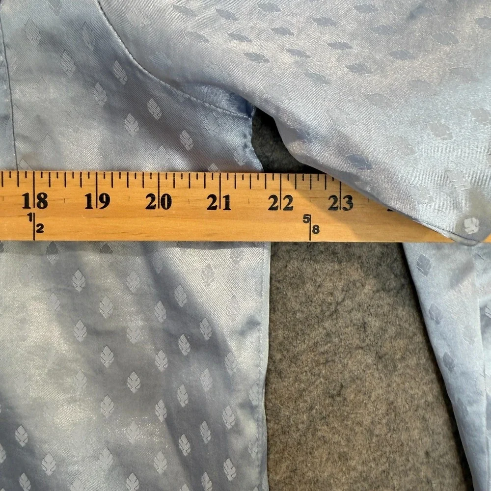 Stefano Cocci Satin Pajama Set Womens Large Top Pants Light Blue‎ Lightweight